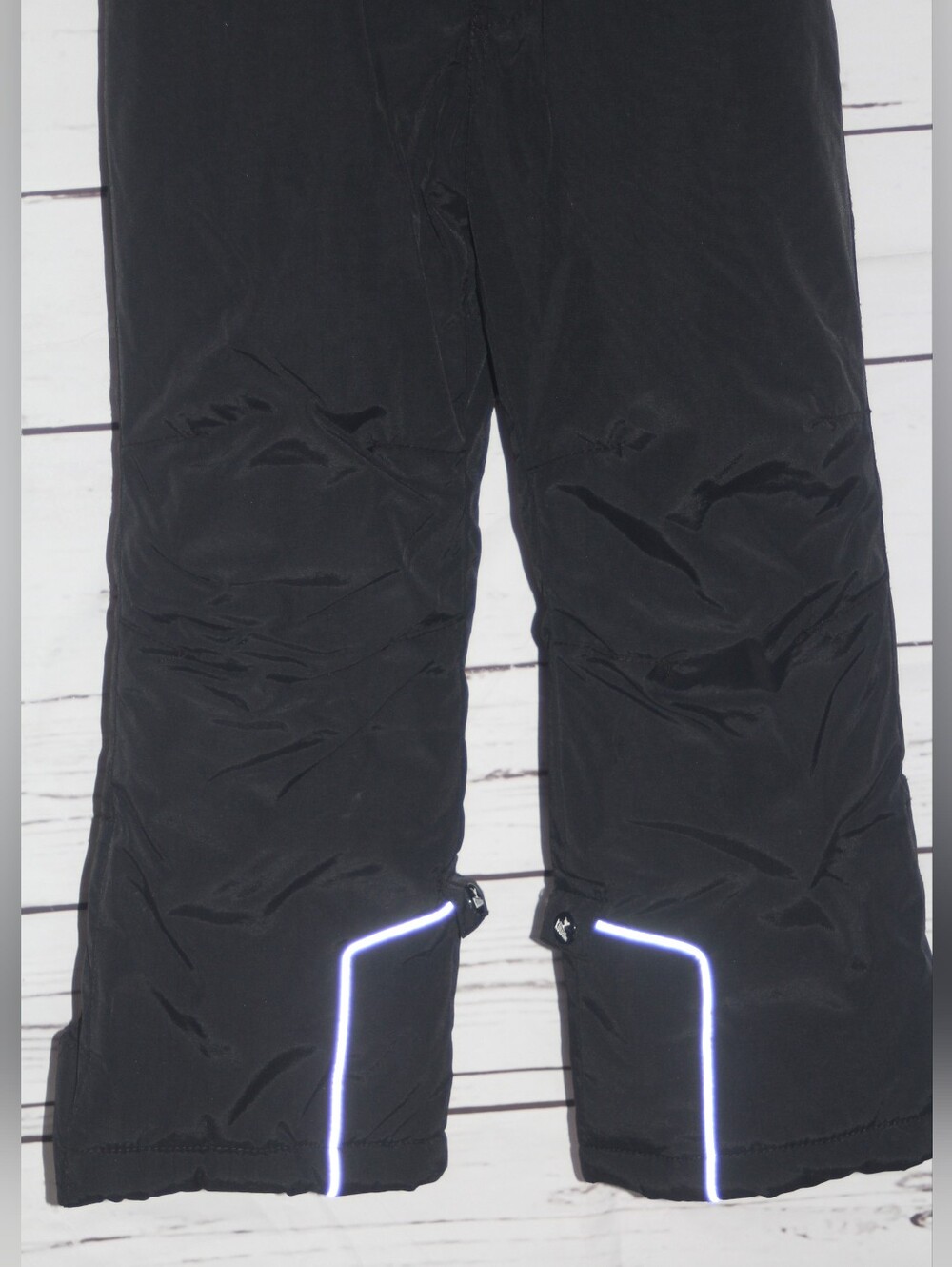 Black Kids' Ski Snow Pants with Adjustable Suspenders - Picture 2 of 8
